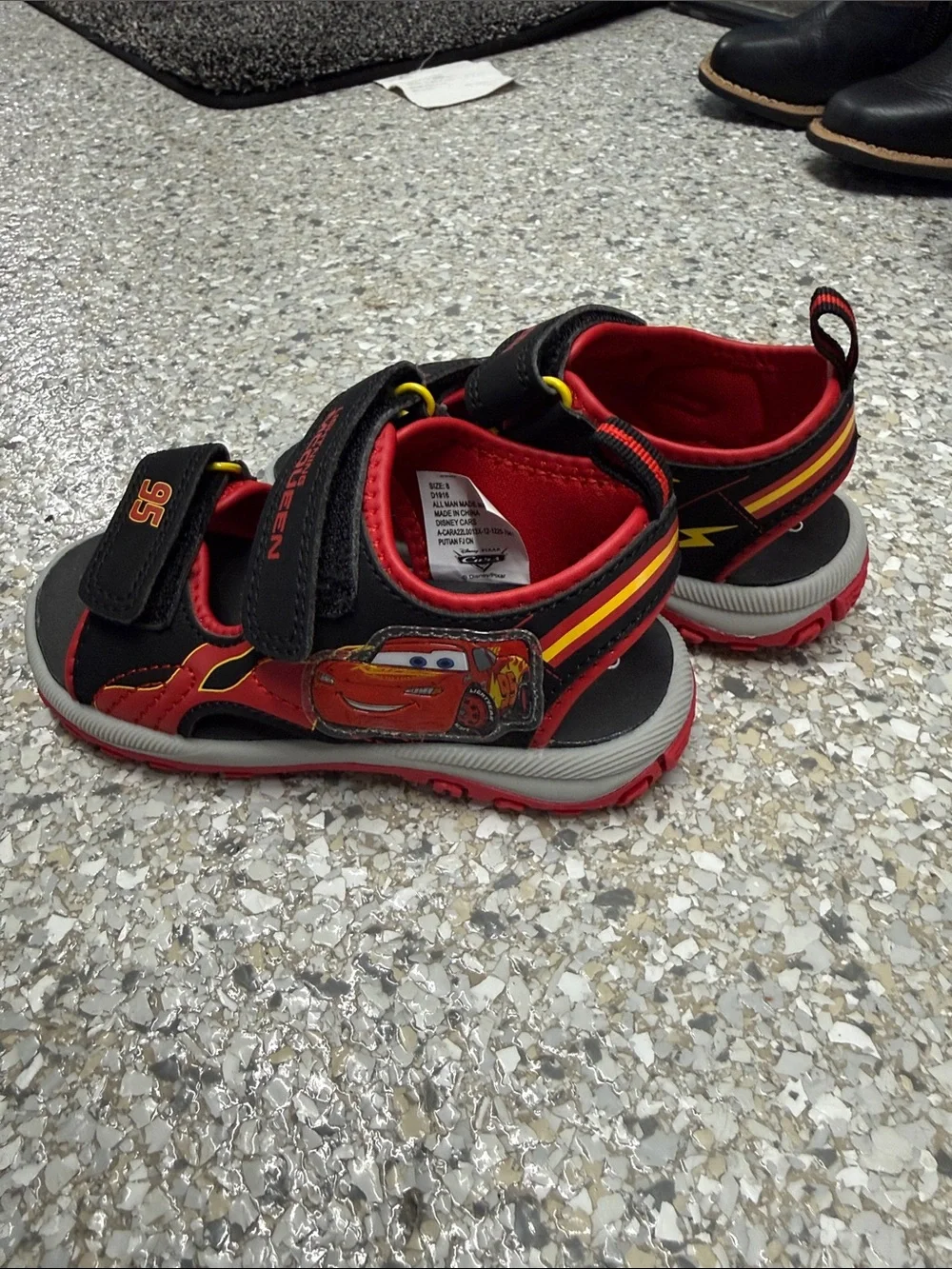 Never worn 8C toddler LMQ CARS sandals